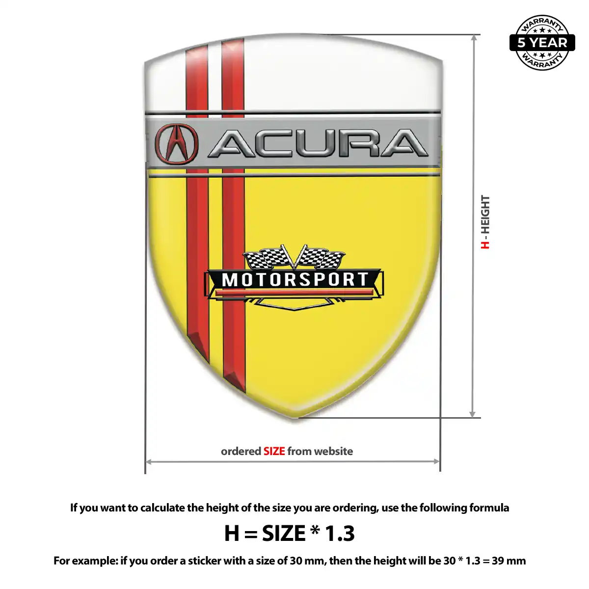 Acura Automotive Emblem Sticker Sleek Style