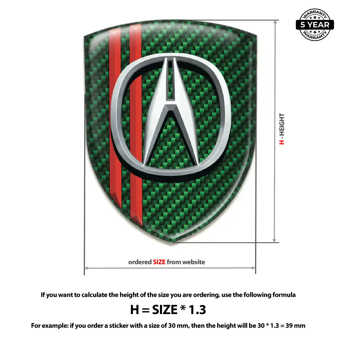 Acura Automotive Logo Sticker Signature Grade