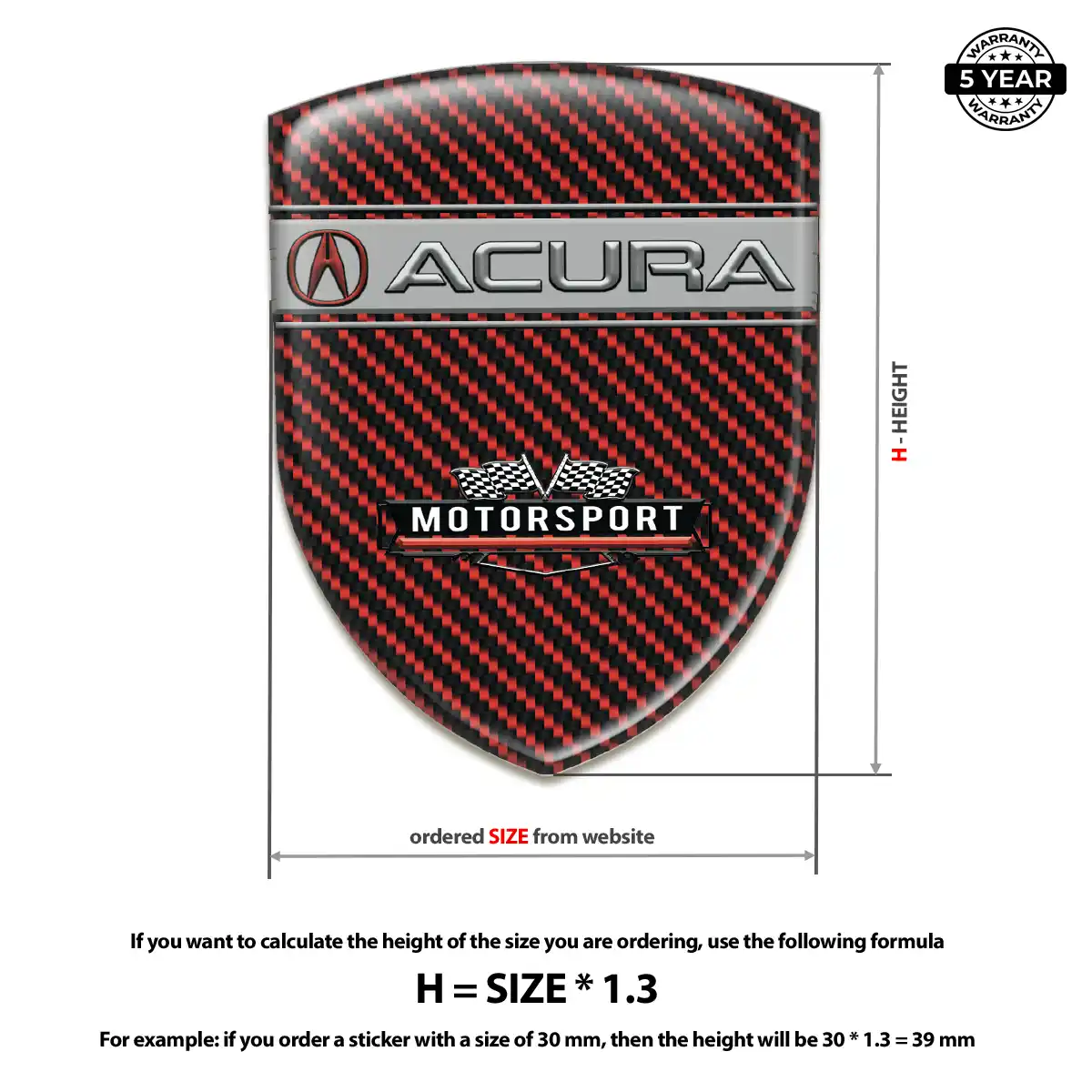 Acura Automotive Logo Sticker Sleek Style