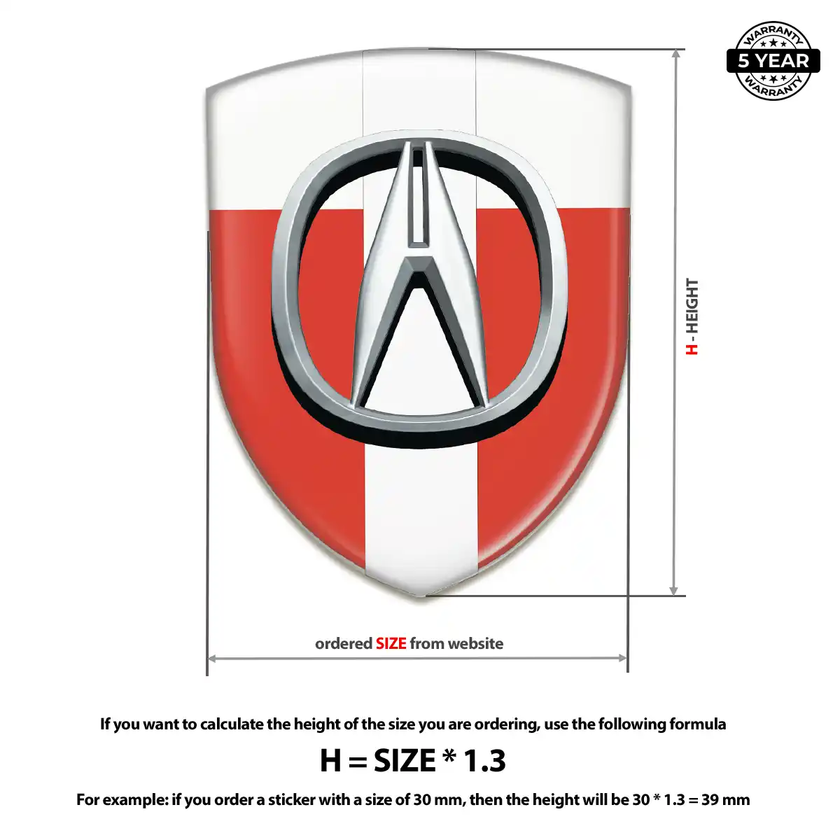 Acura Automotive Logo Sticker Superior Craft