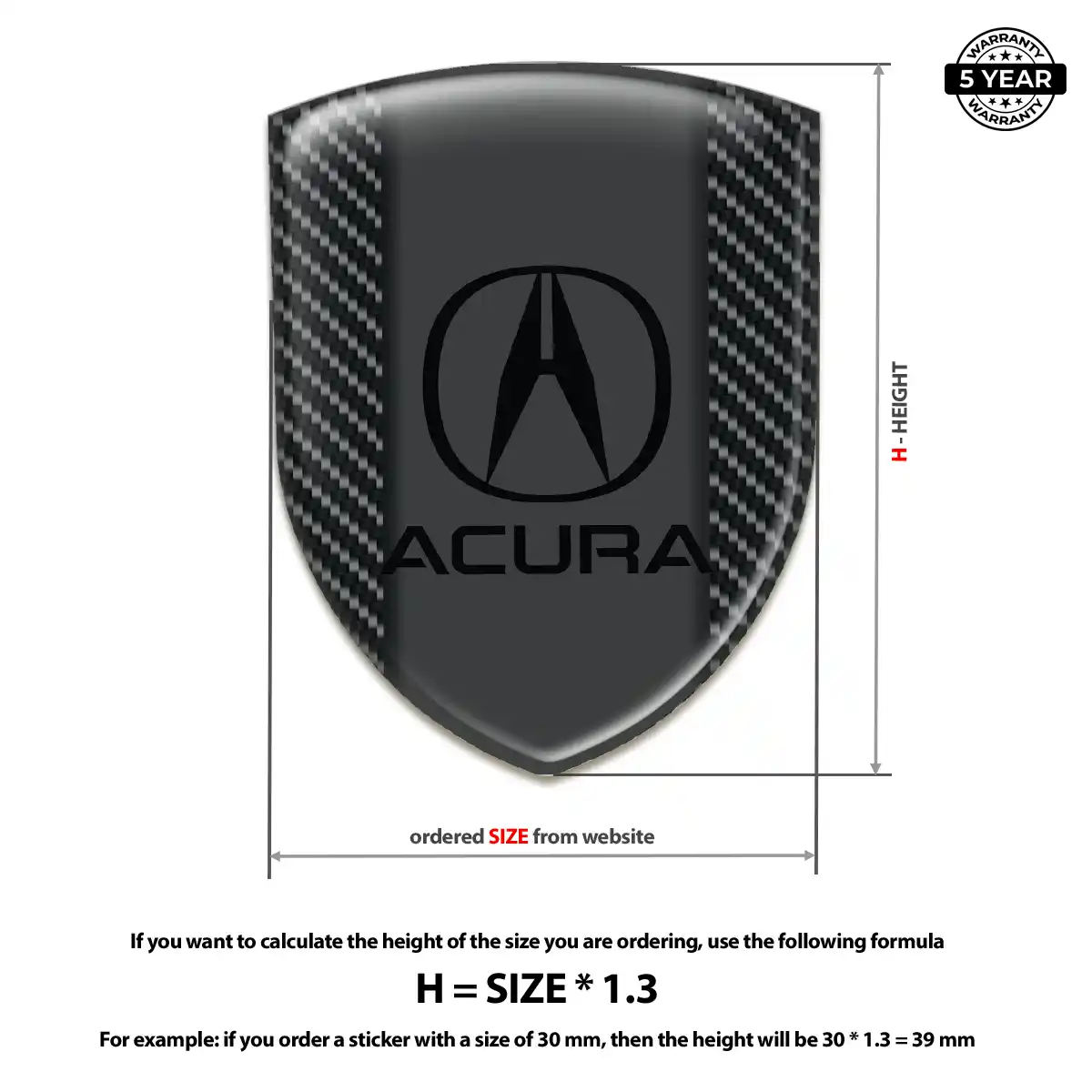 Acura Car Badge Sticker Superior Craft