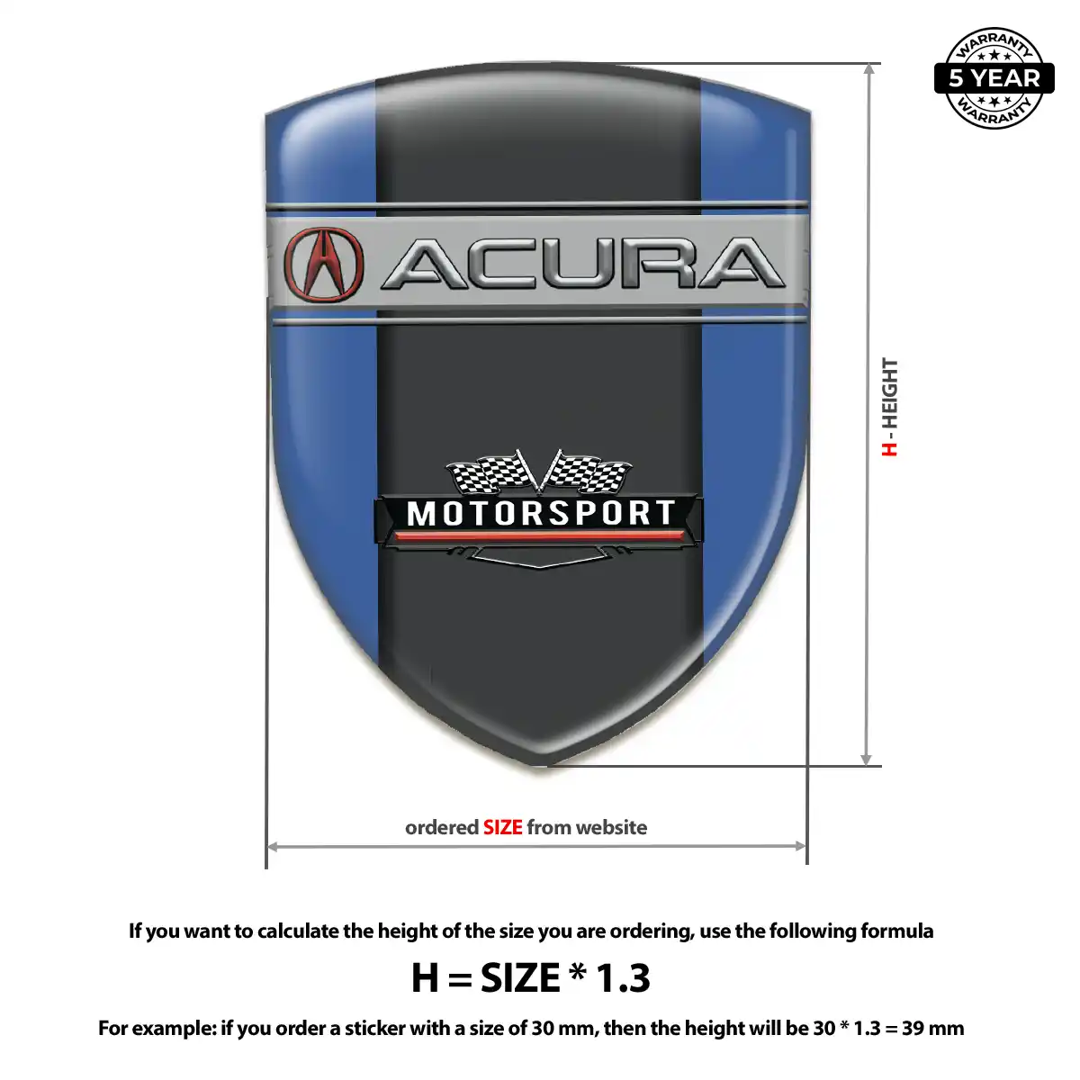Acura Car Emblem Decal Sleek Style