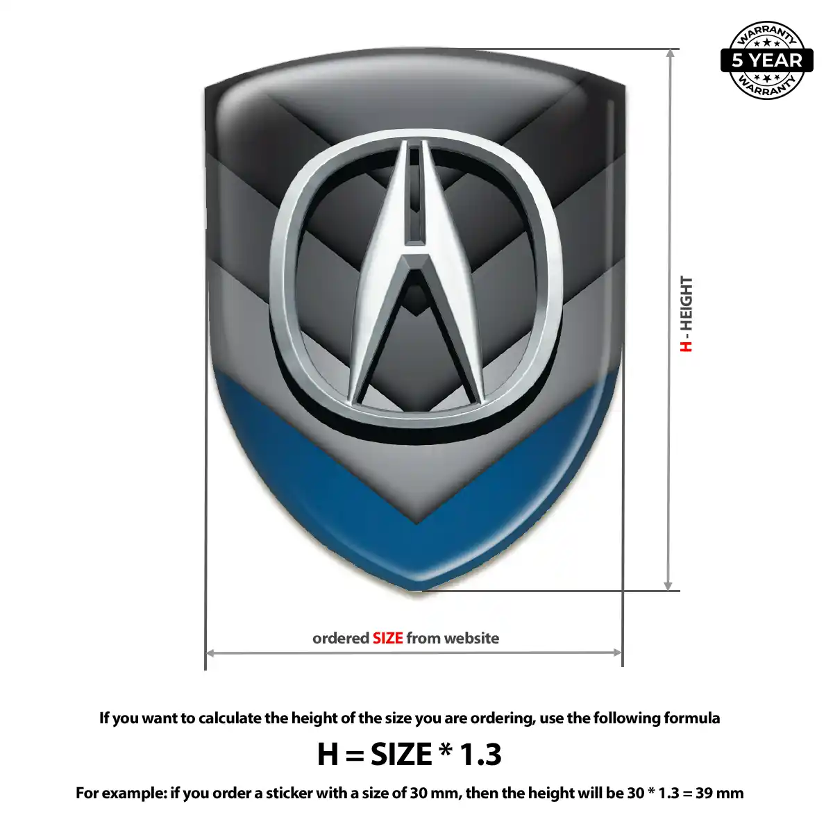 Acura Car Emblem Overlay Exclusive Series