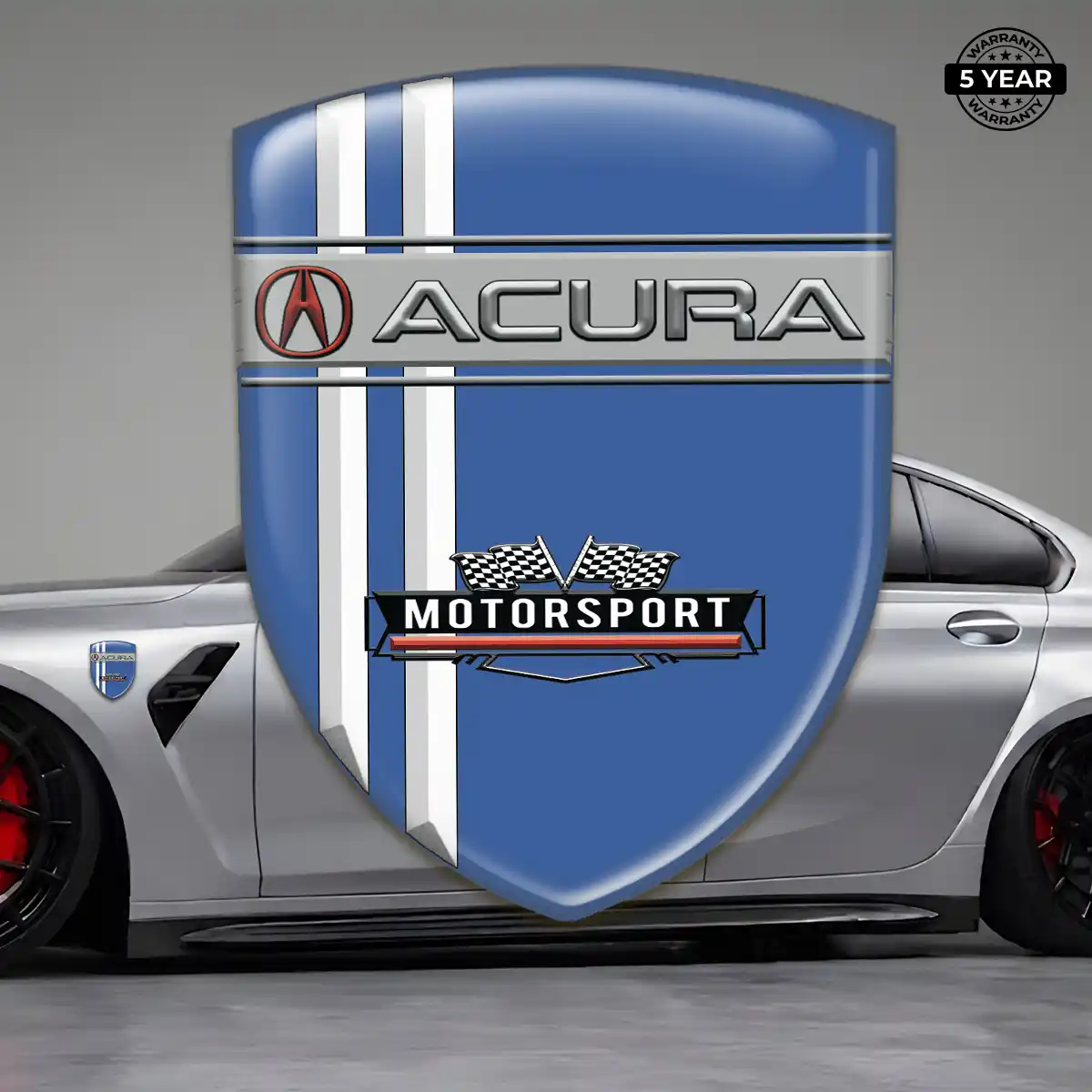 Acura Car Emblem Overlay Sleek Style