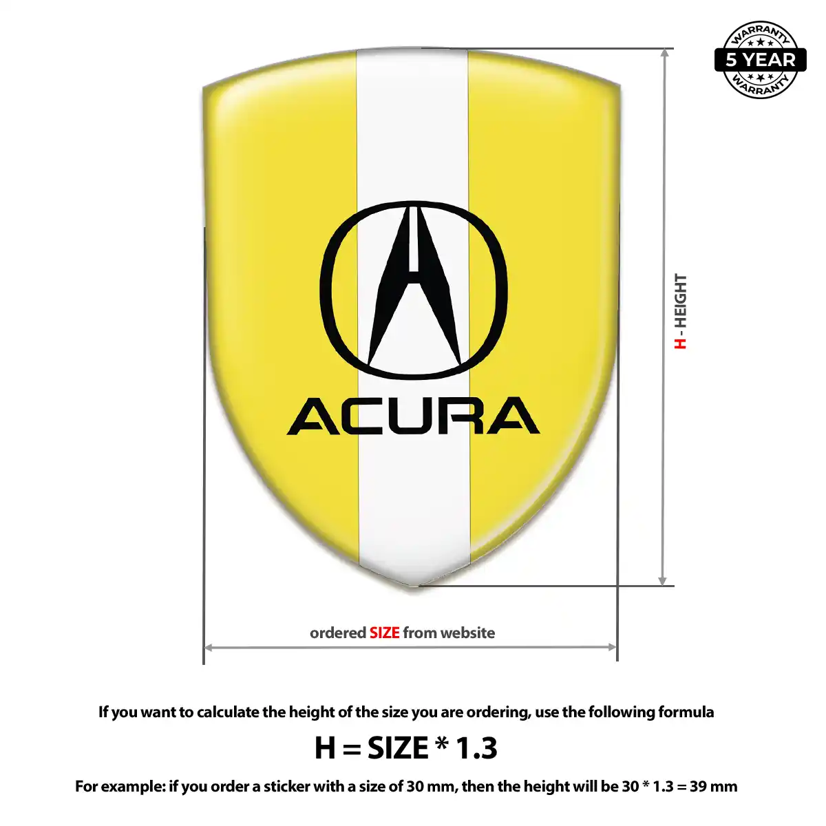 Acura Car Emblem Sticker Exclusive Series