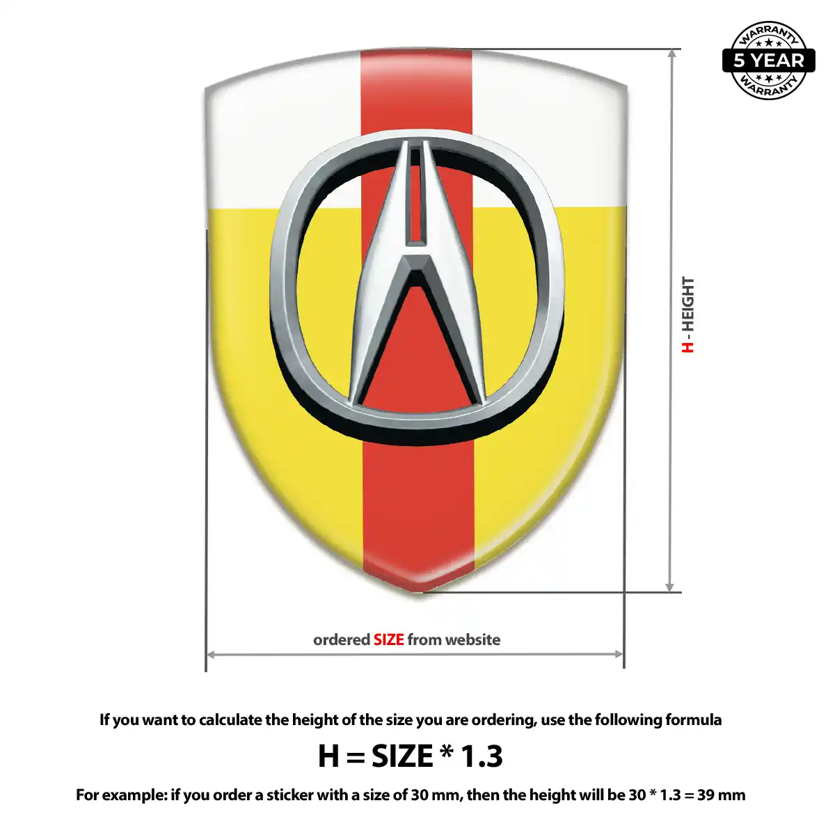 Acura Car Emblem Sticker Prime Quality