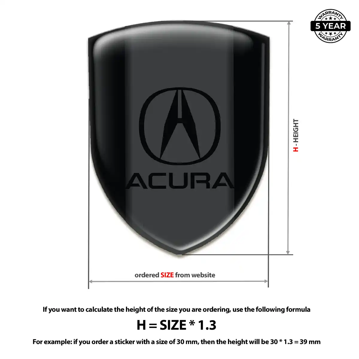 Acura Car Emblem Sticker Sleek Style