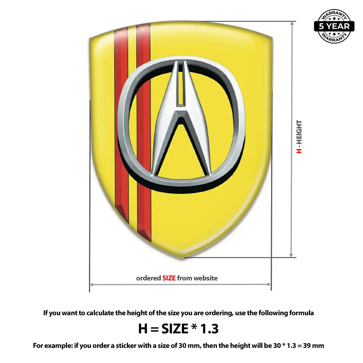 Acura Car Emblem Sticker Superior Craft