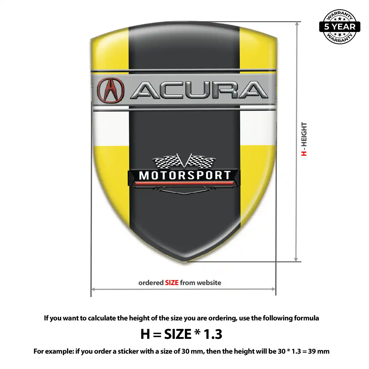 Acura Car Logo Decal Opulent Line