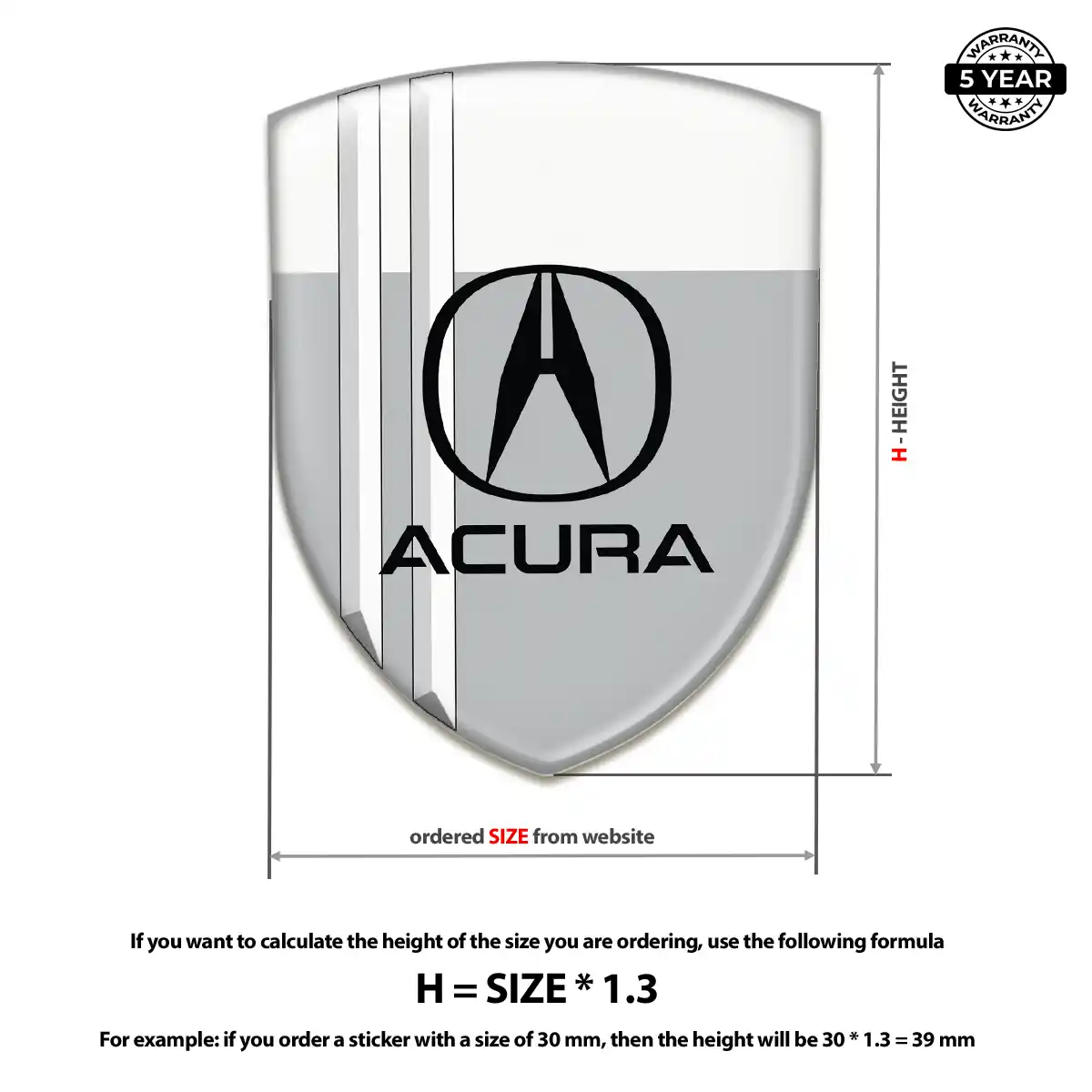Acura Car Logo Decal Prime Quality