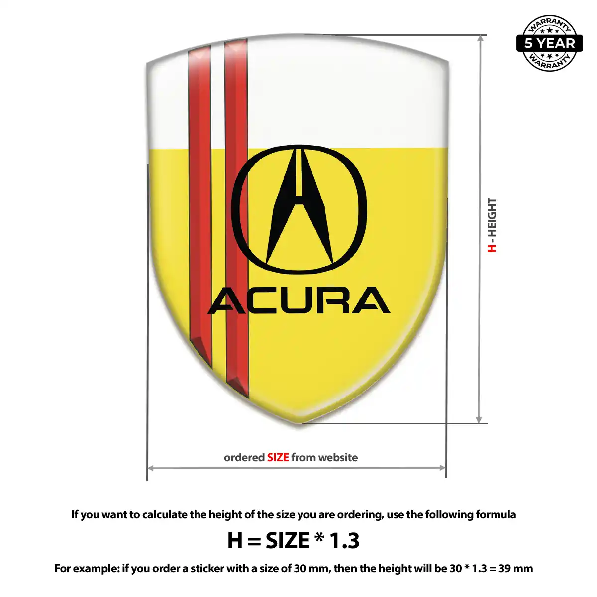 Acura Car Logo Decal Sleek Style