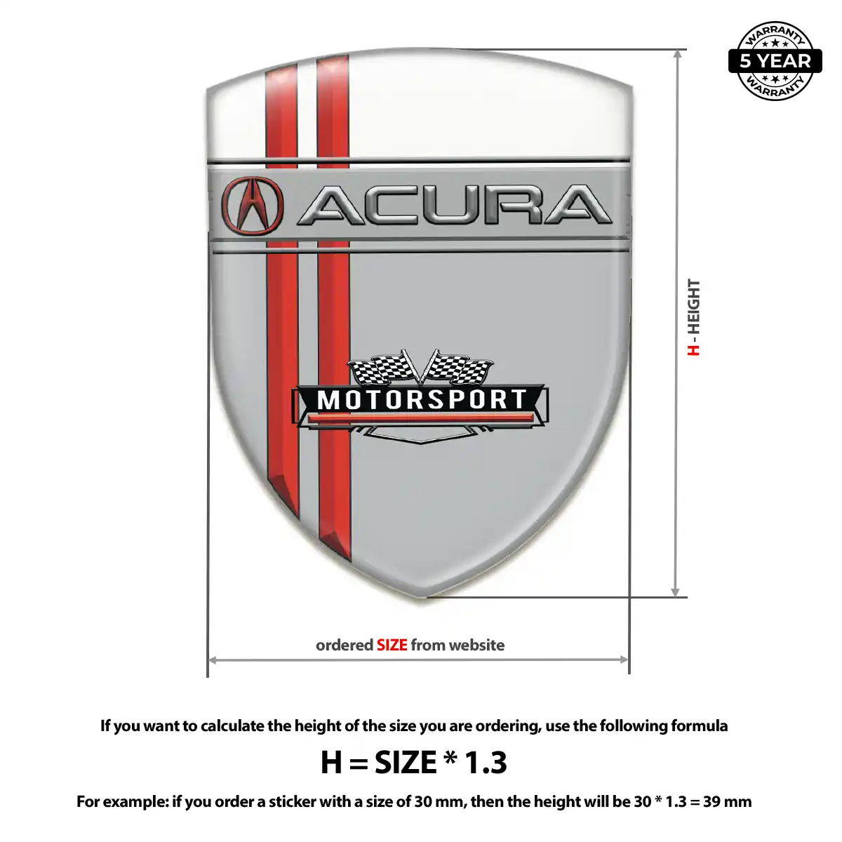 Acura Crest Emblem Deluxe Edition