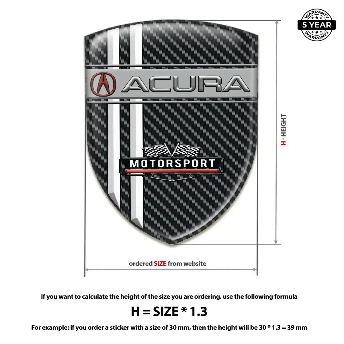 Acura Crest Emblem Elite Edition