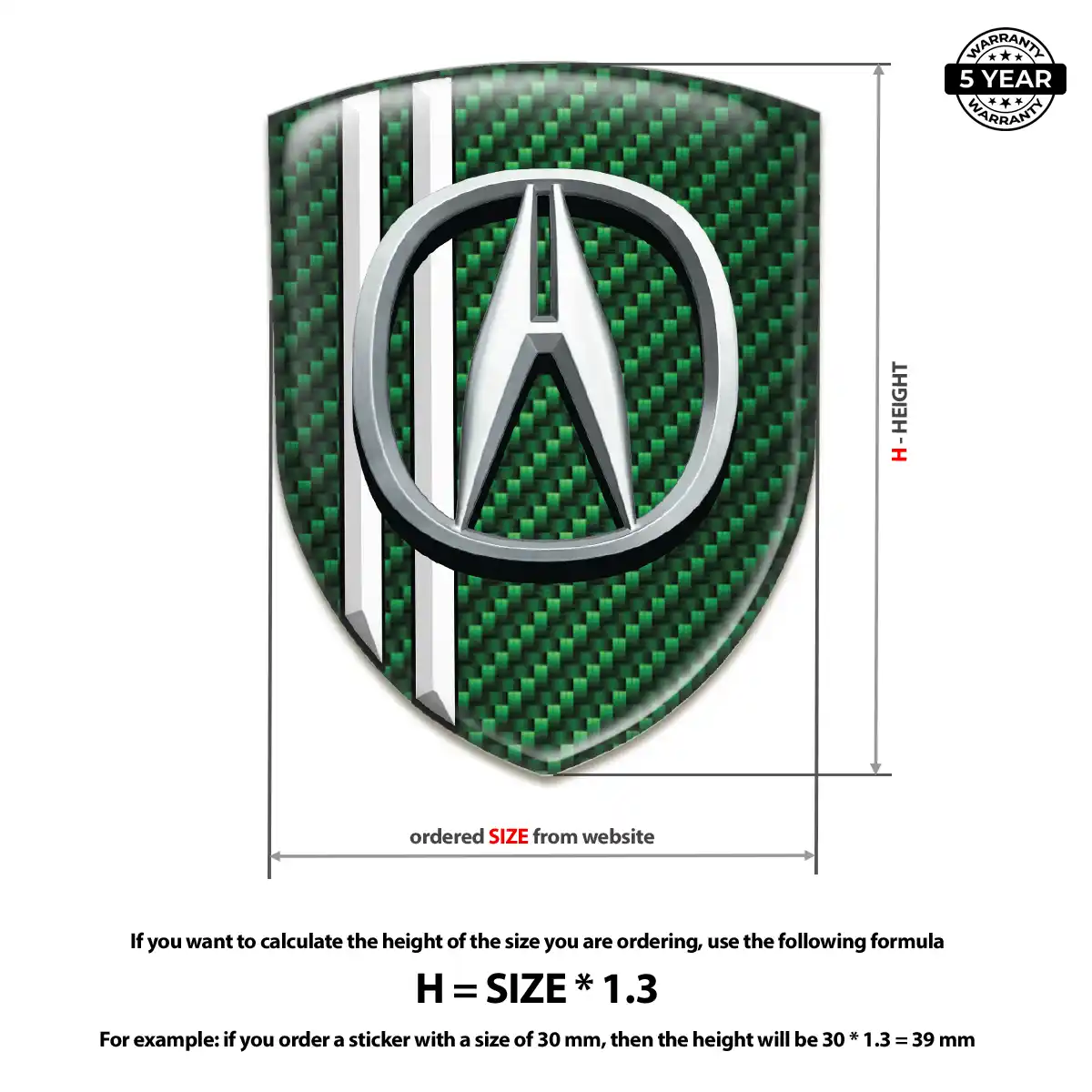 Acura Crest Emblem Sleek Style