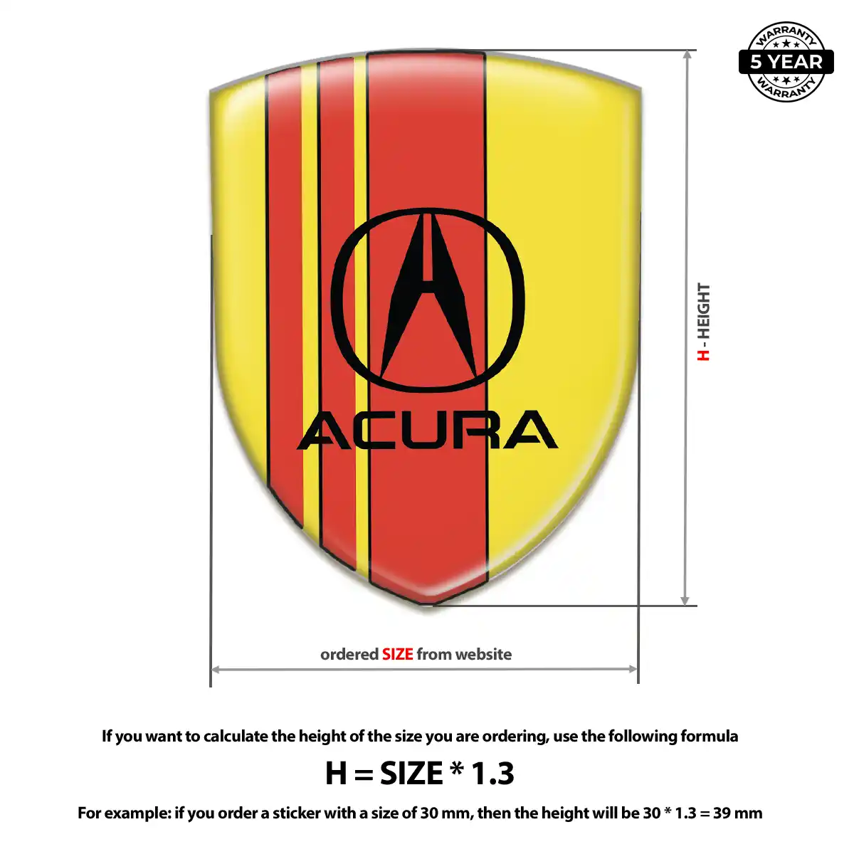 Acura Crest Logo Emblem Elite Edition