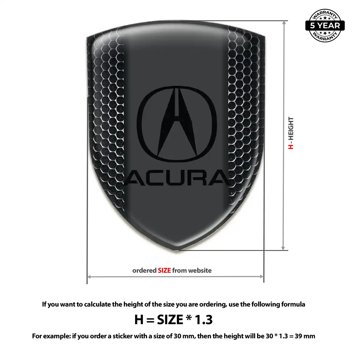 Acura Crest Logo Emblem Exclusive Series