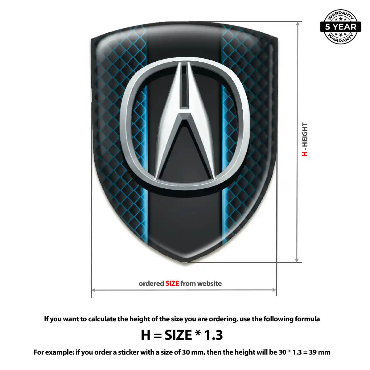 Acura Crest Logo Emblem Noble Edition
