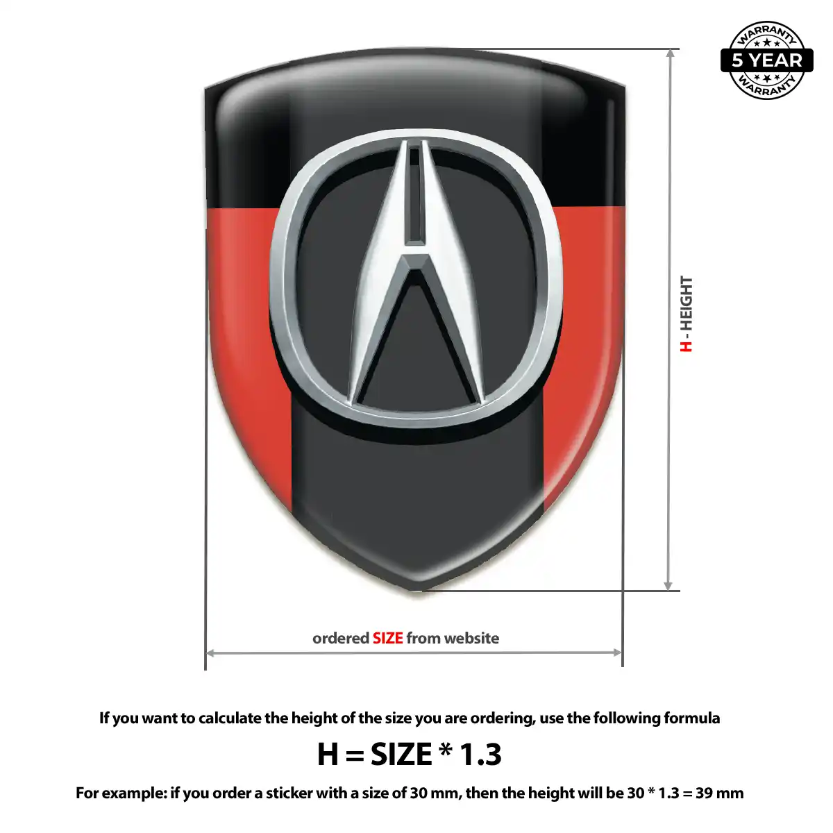 Acura Crest Logo Emblem Prestige Line