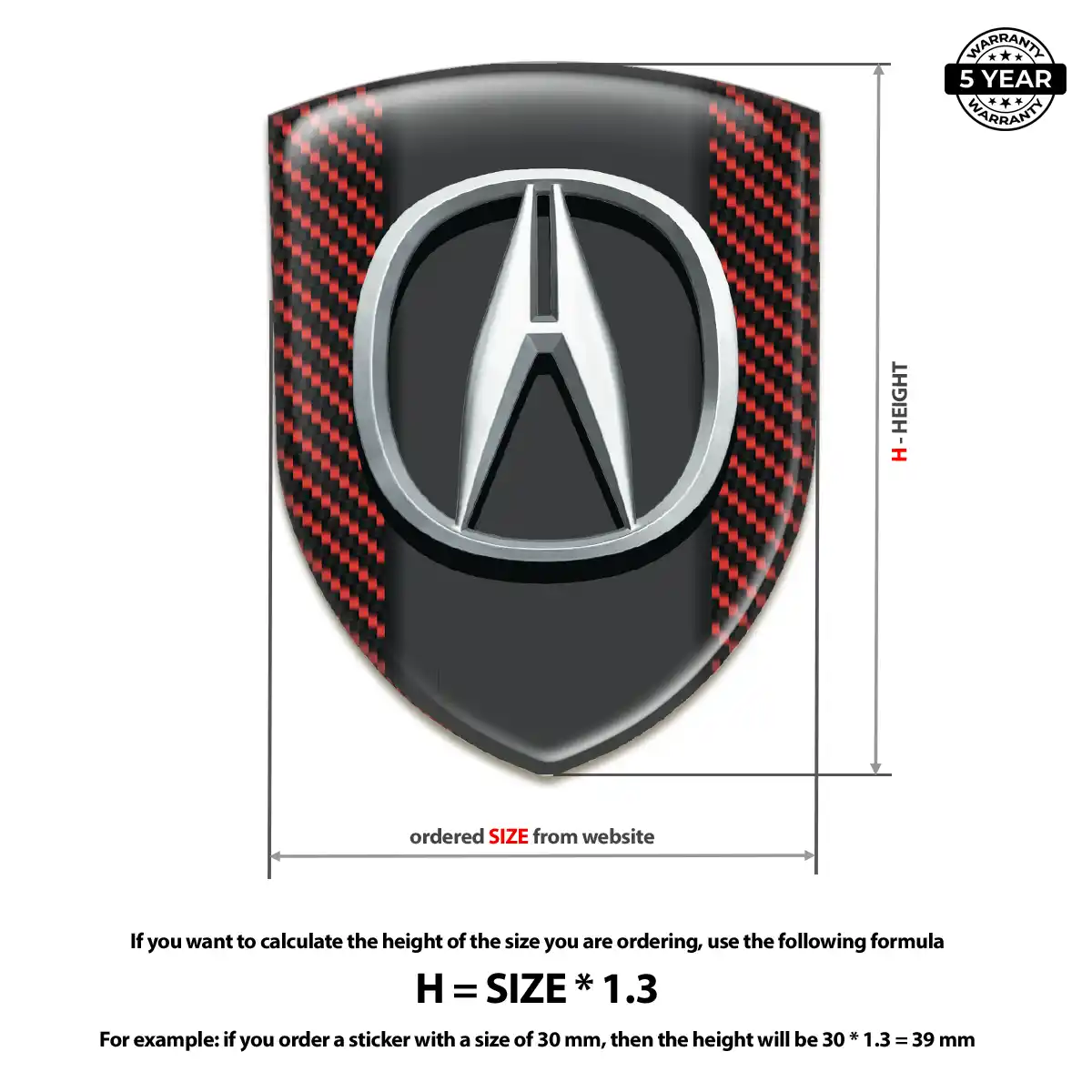 Acura Crest Logo Emblem Signature Grade