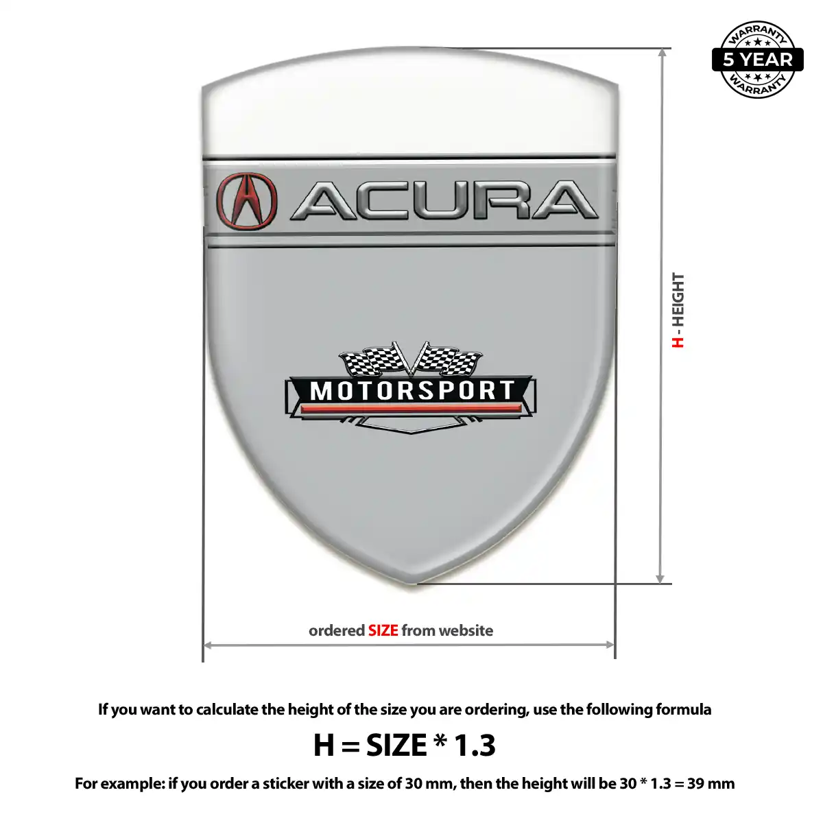 Acura Crest Logo Emblem Sleek Style