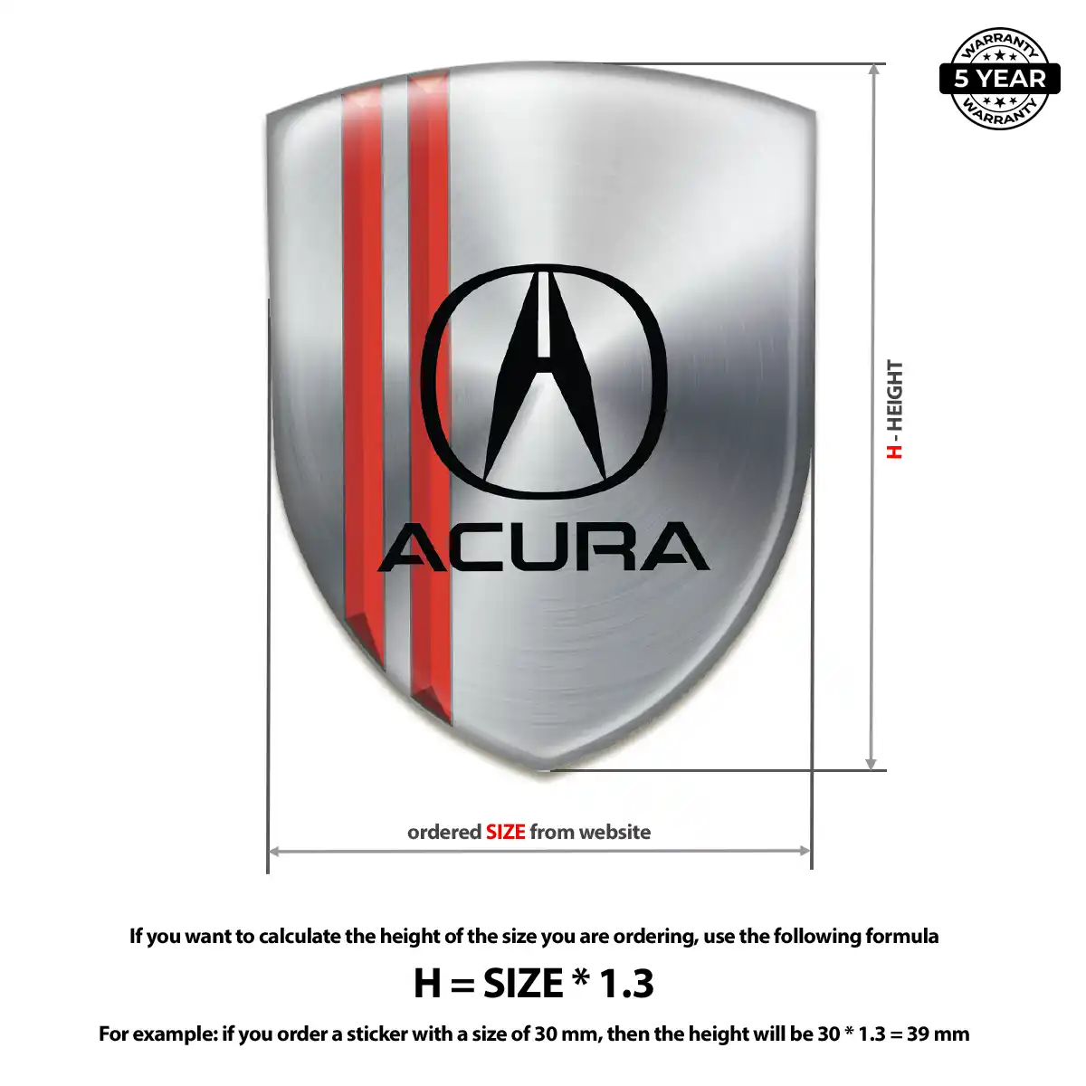Acura Crest Logo Emblem Superior Craft