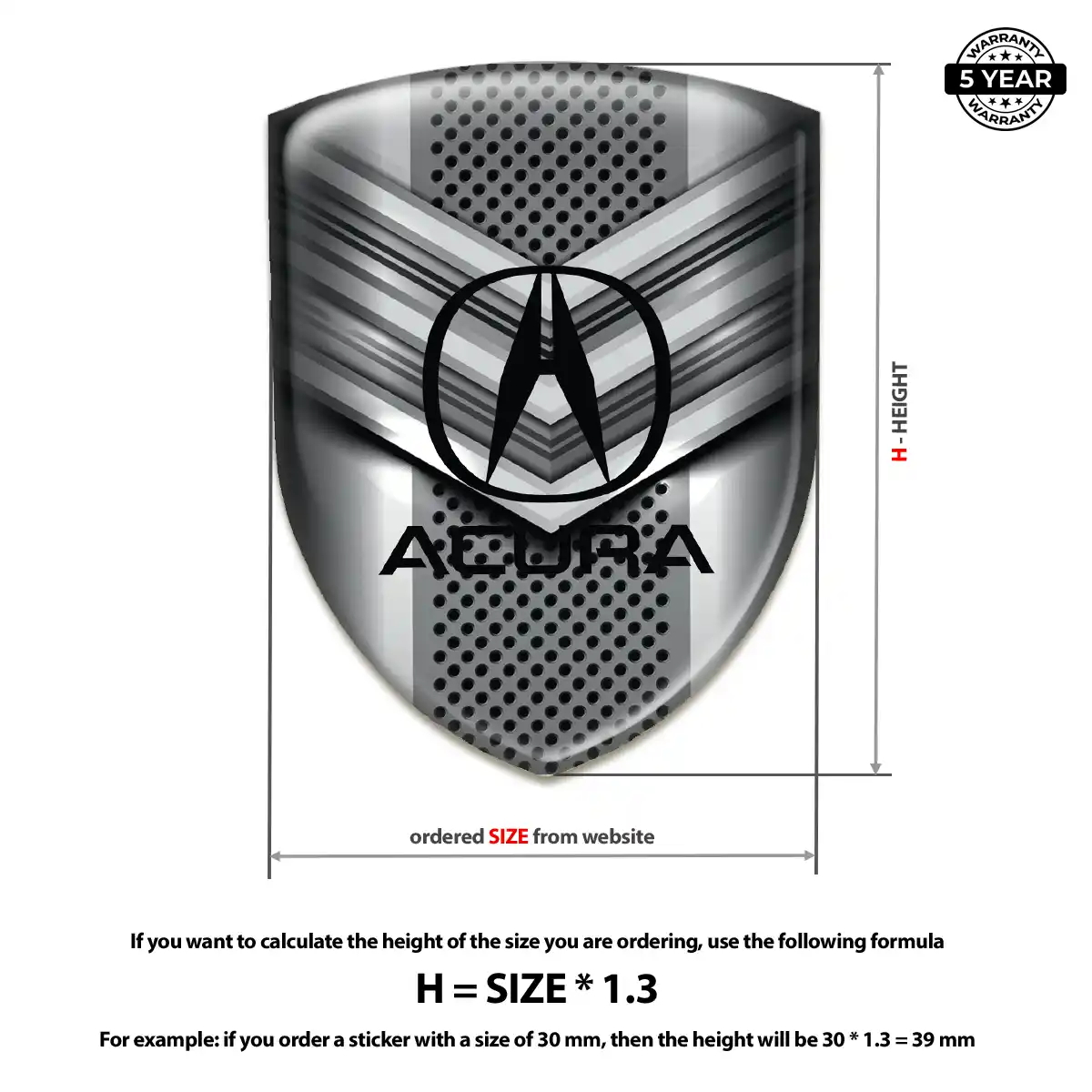 Acura Domed Badge Elite Edition