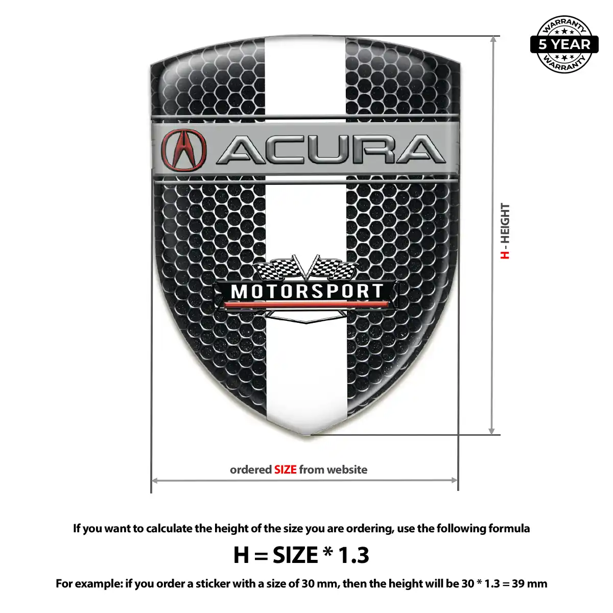 Acura Domed Badge Exclusive Series