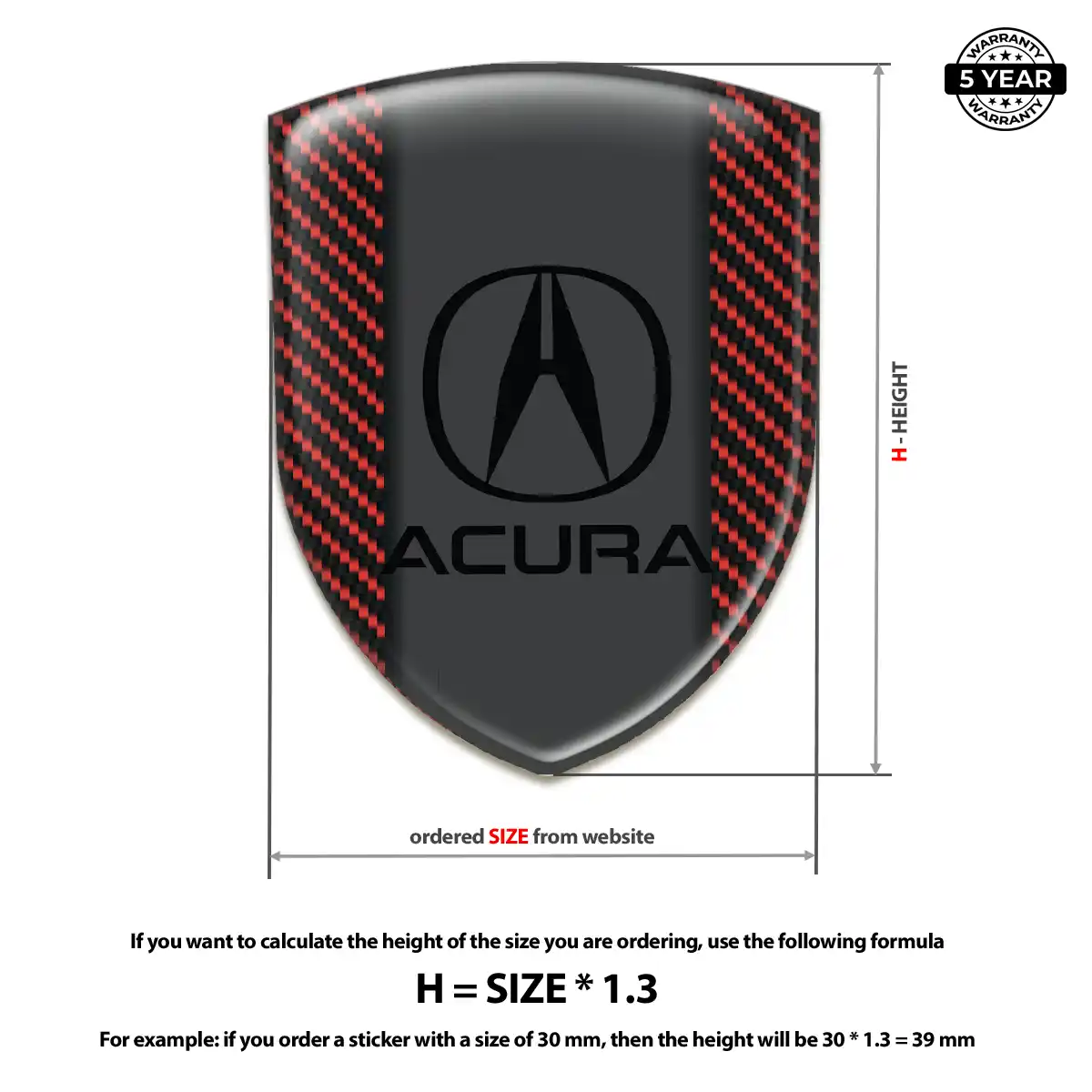 Acura Domed Badge Signature Grade