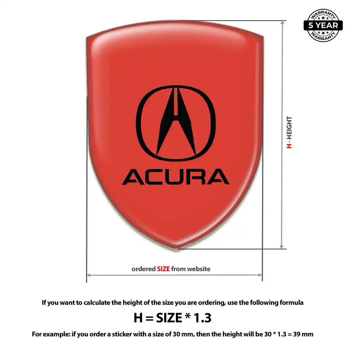 Acura Domed Badge Sleek Style