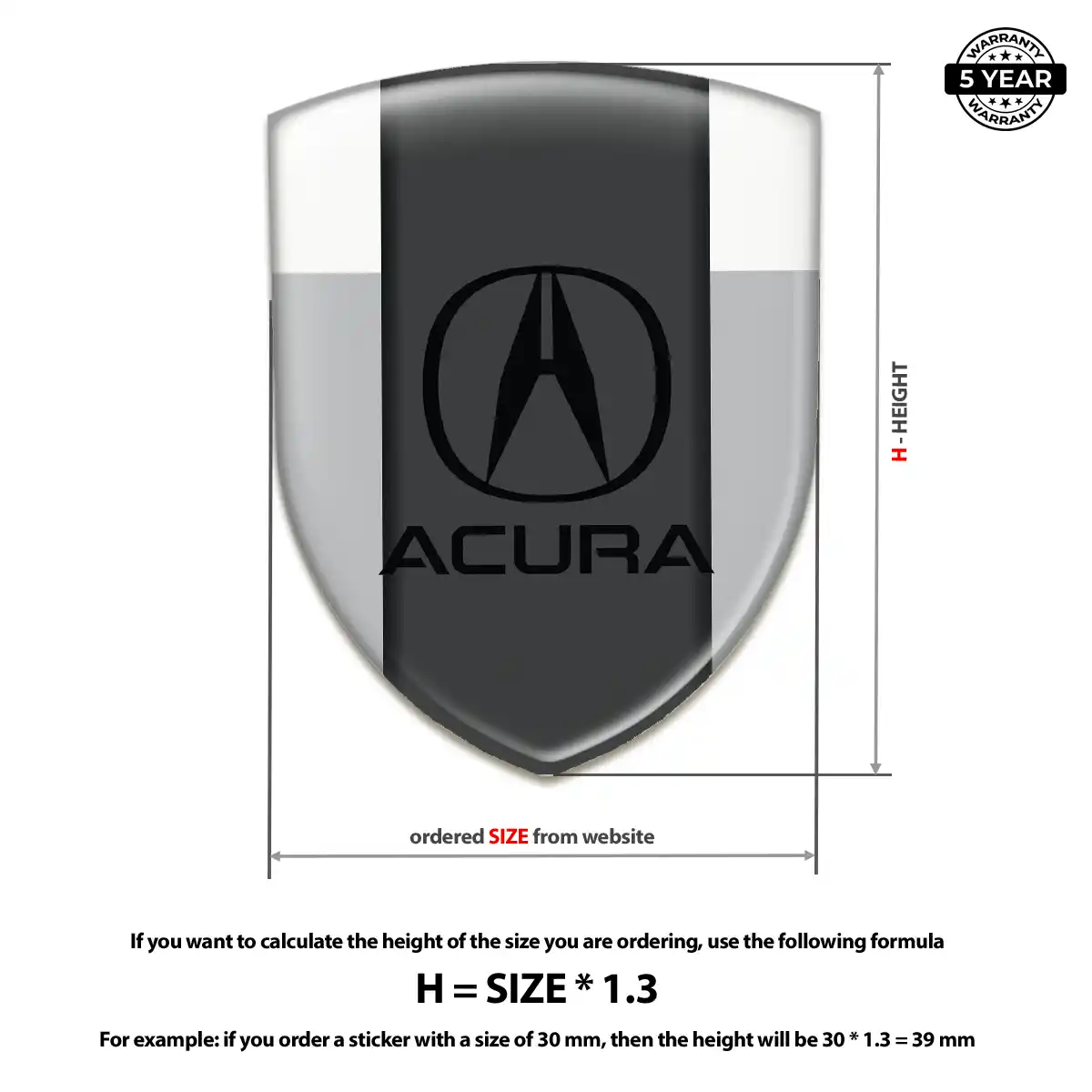 Acura Domed Badge Superior Craft