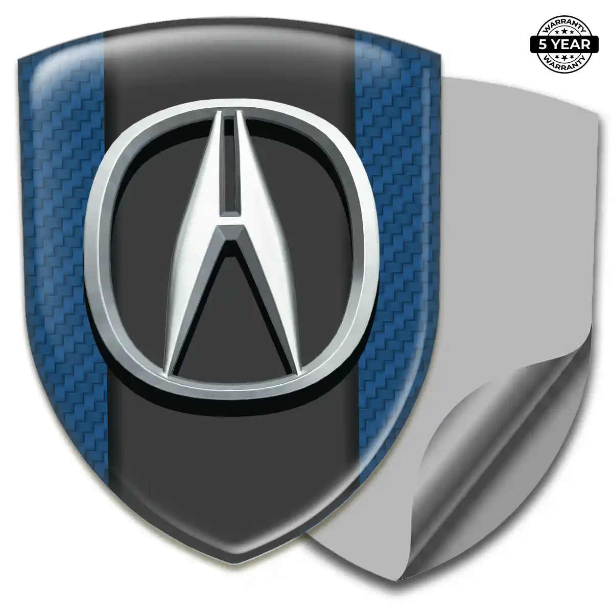 Acura Domed Car Sticker Refined Design