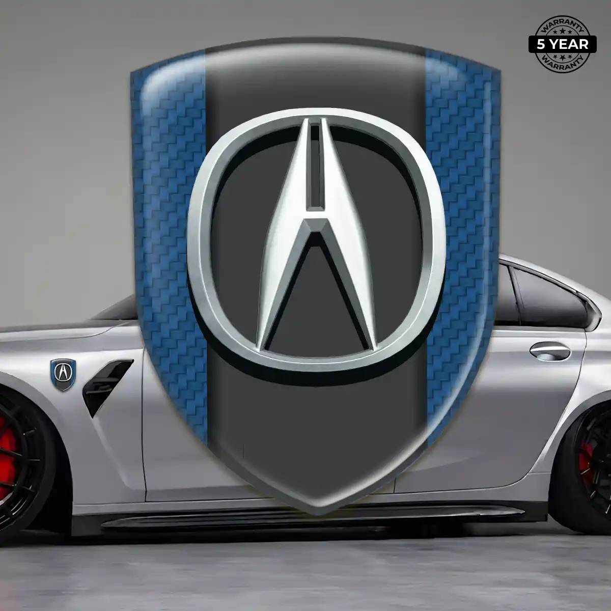 Acura Domed Car Sticker Refined Design