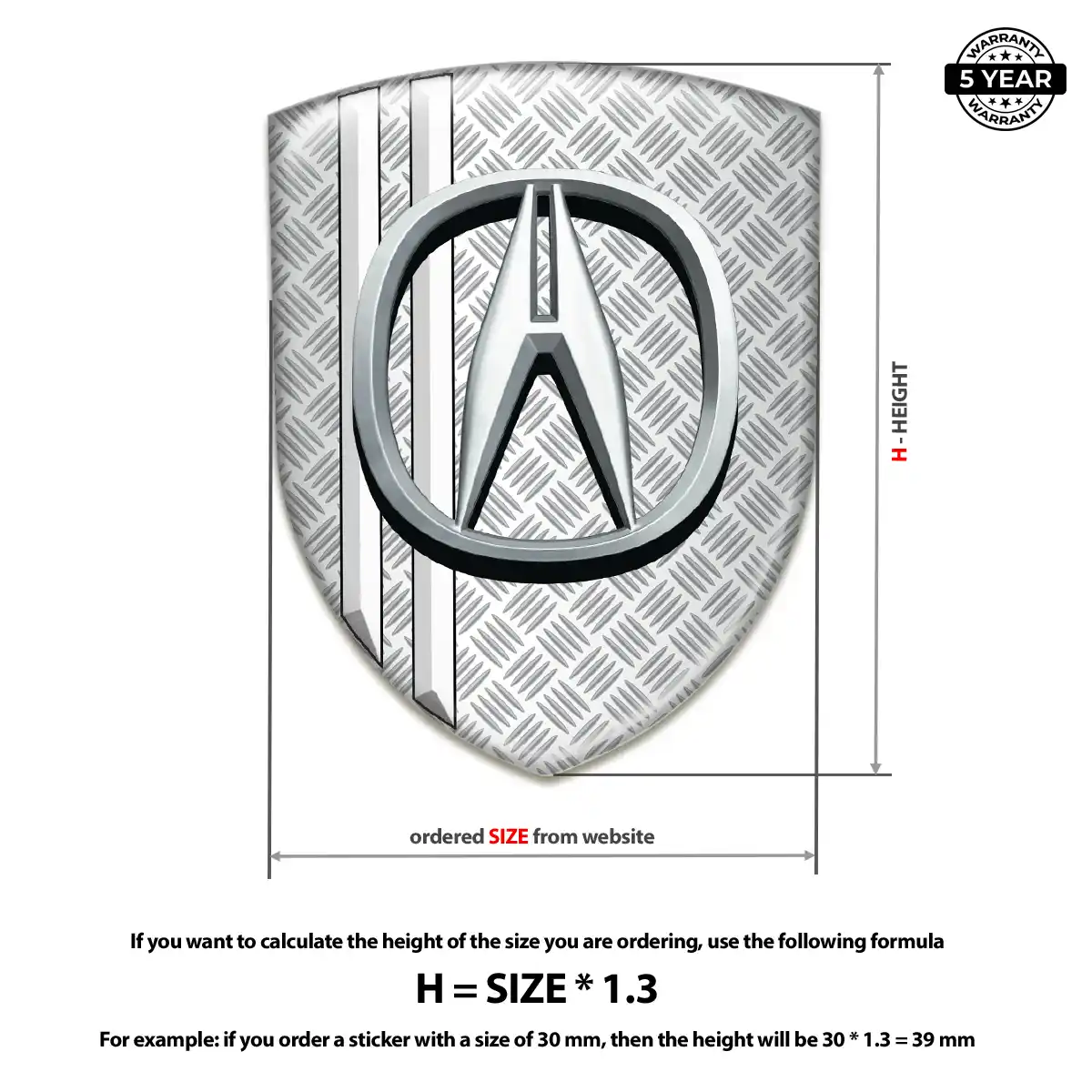Acura Domed Decal Superior Craft