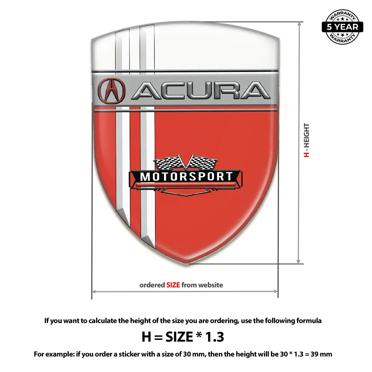 Acura Domed Emblem Exclusive Series