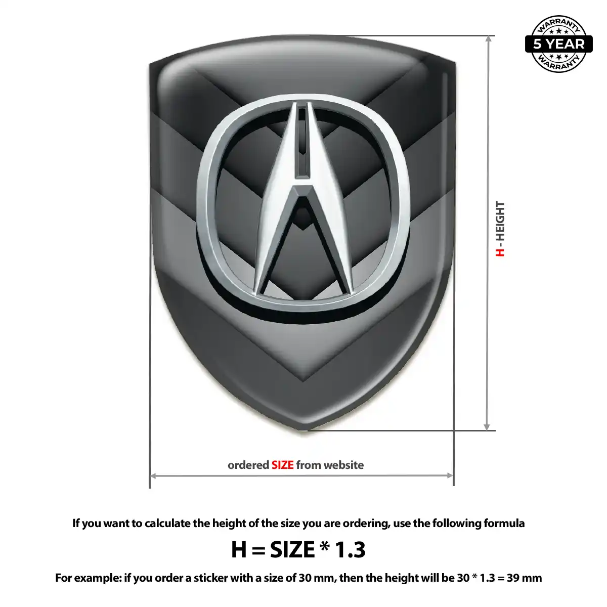 Acura Domed Emblem Opulent Line
