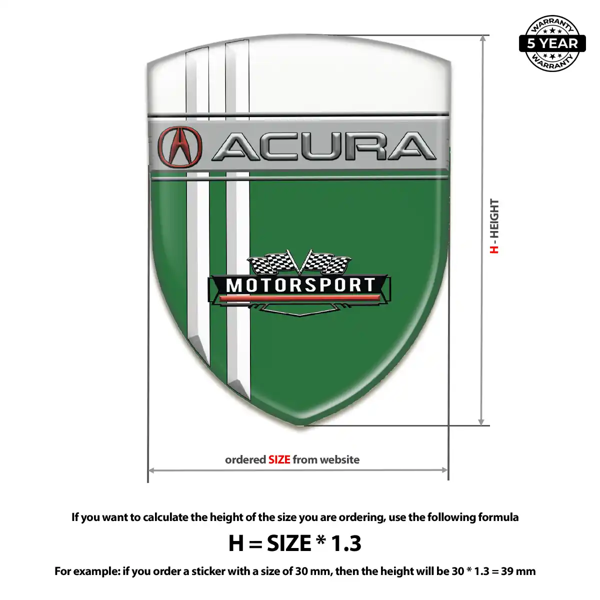 Acura Domed Emblem Refined Design