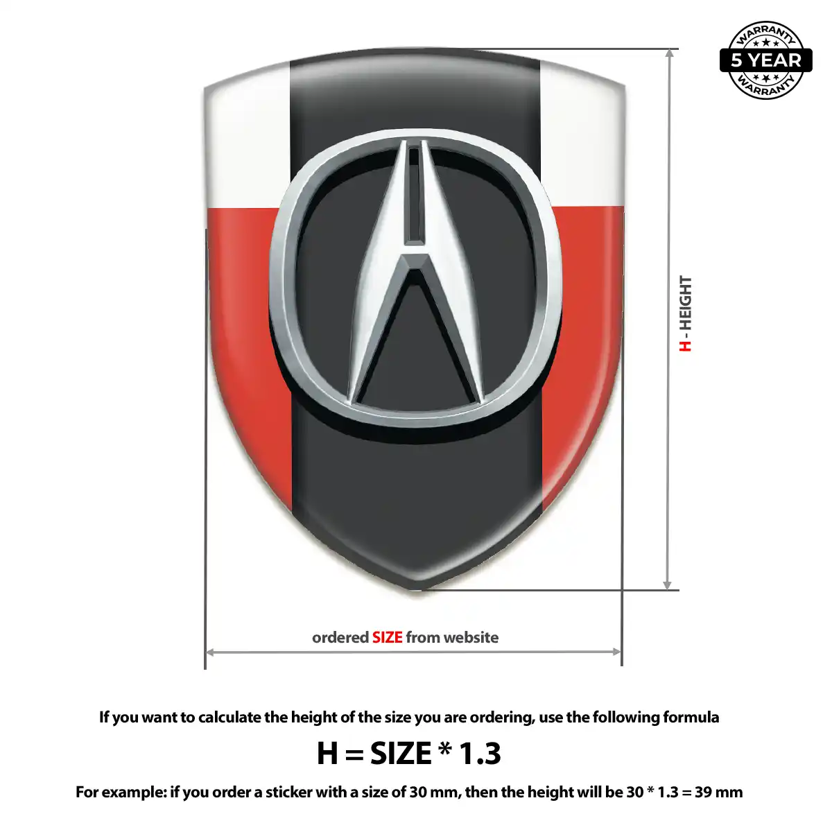 Acura Domed Emblem Sleek Style