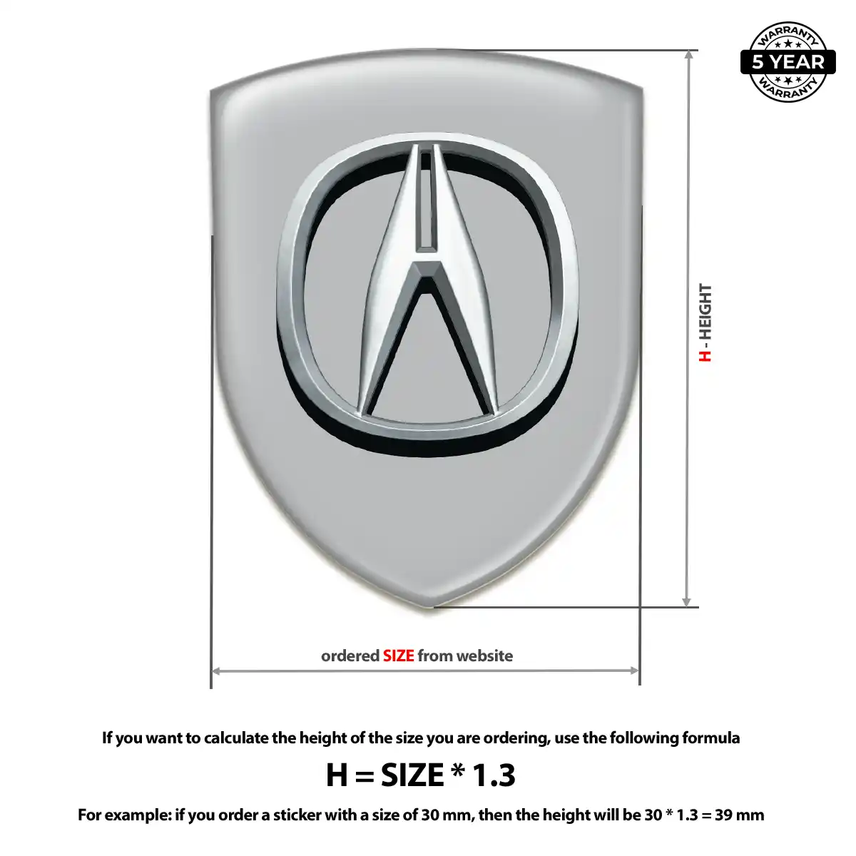 Acura Domed Logo Decal Superior Craft