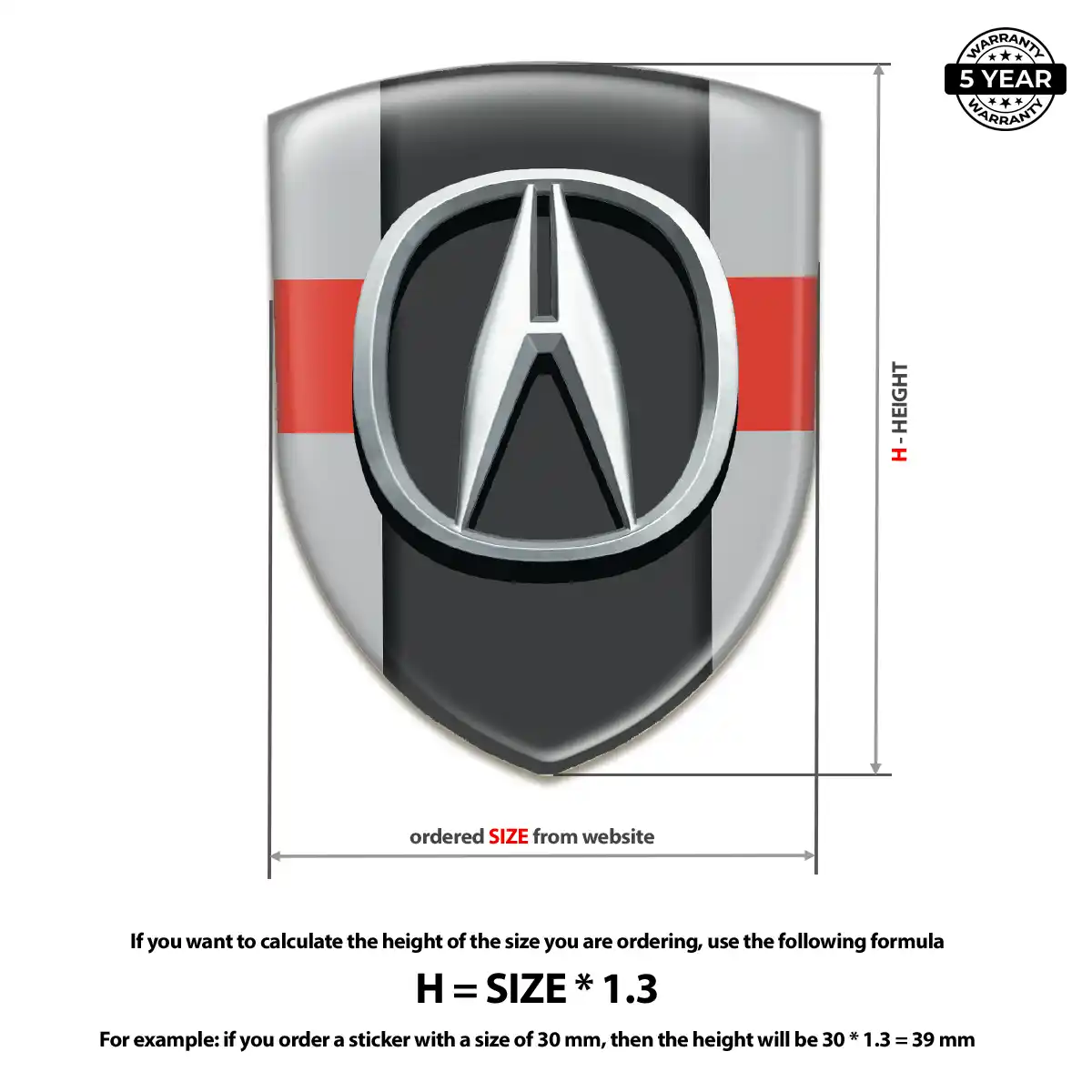 Acura Emblem Badge Deluxe Edition