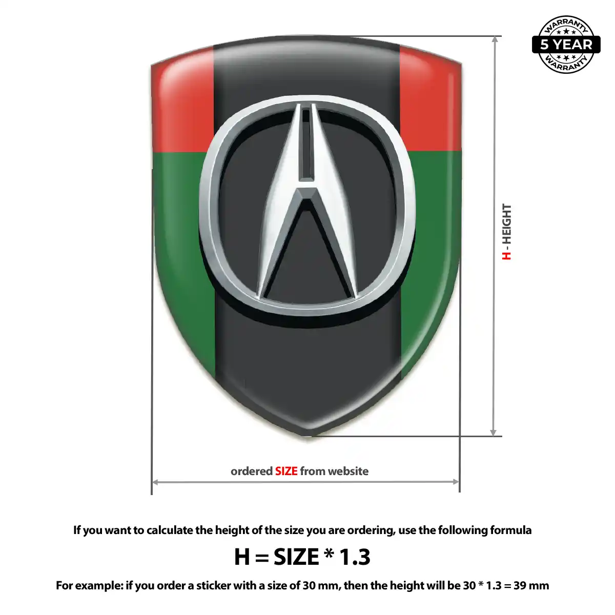 Acura Emblem Badge Logo Deluxe Edition