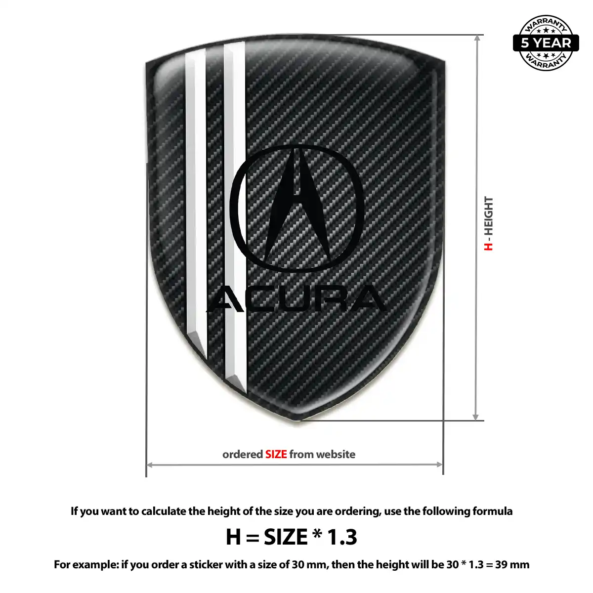 Acura Emblem Badge Logo Elite Edition