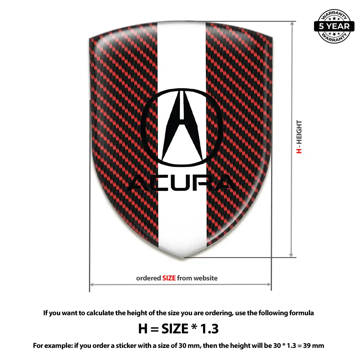 Acura Emblem Badge Logo Exclusive Series