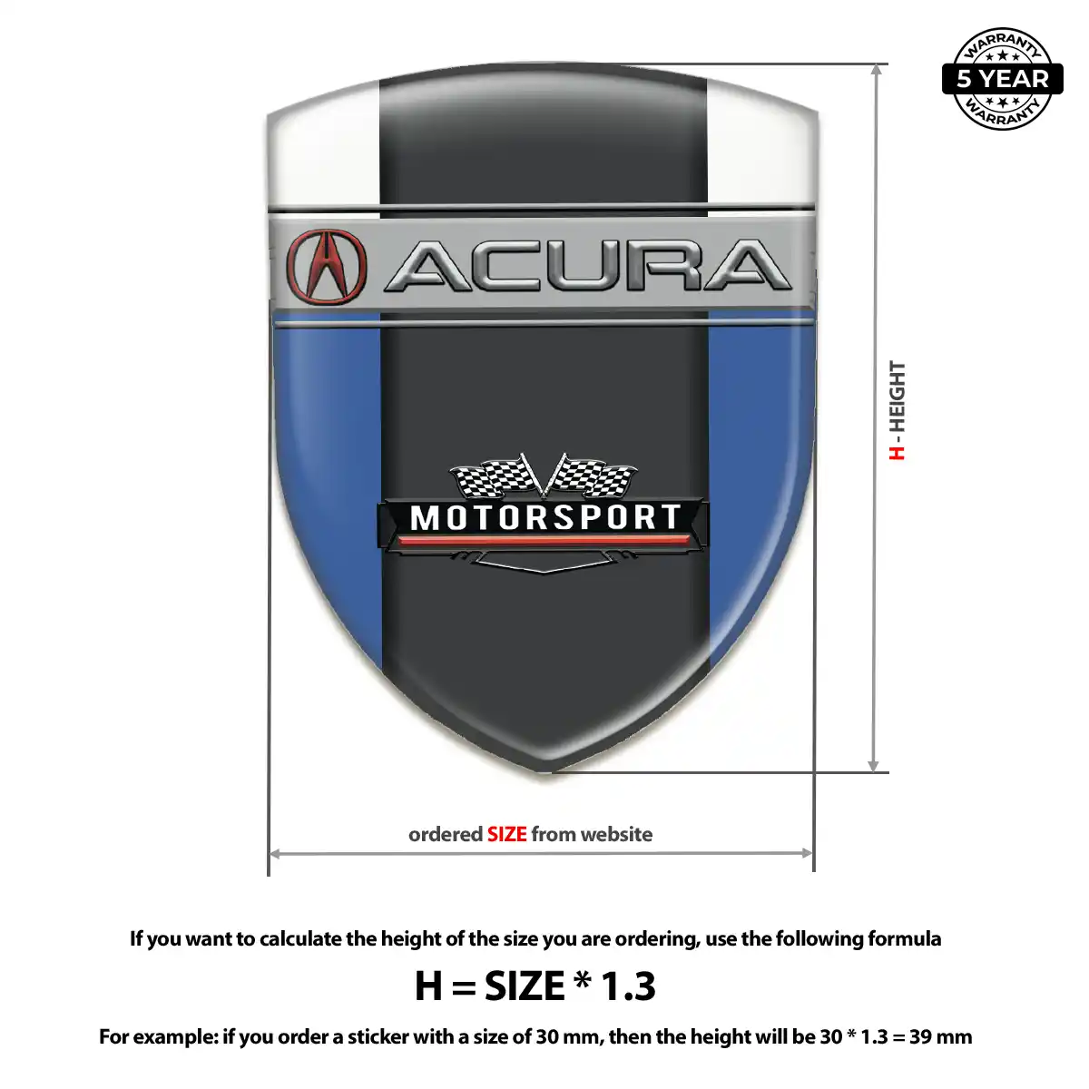 Acura Emblem Badge Logo Noble Edition