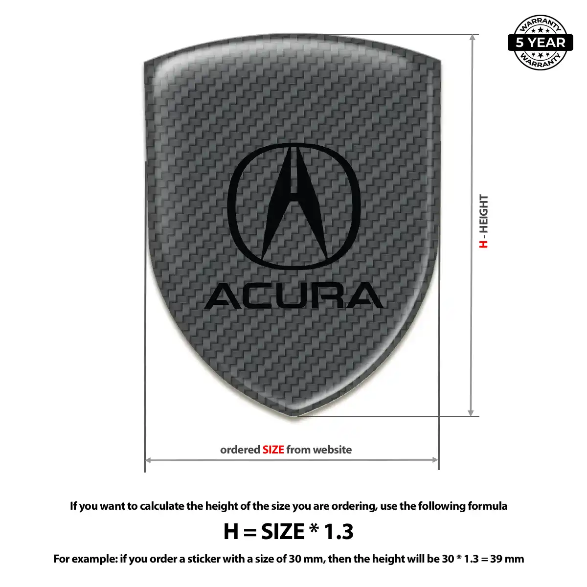 Acura Emblem Badge Logo Prestige Line