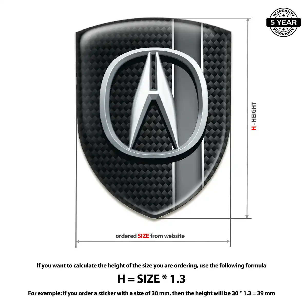 Acura Emblem Badge Logo Prime Quality