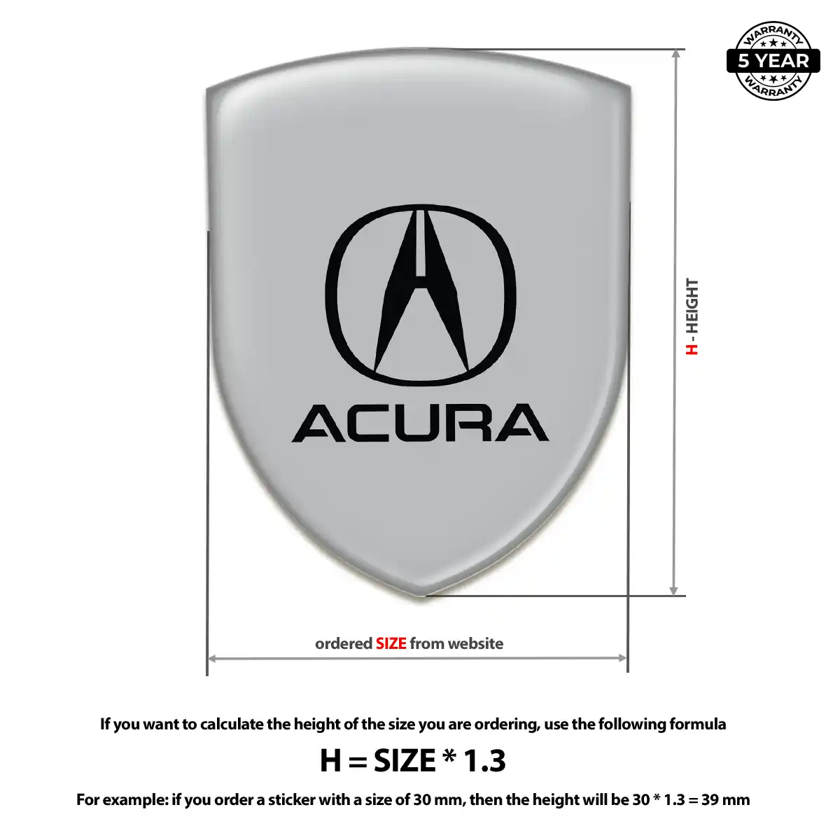 Acura Emblem Badge Logo Refined Design