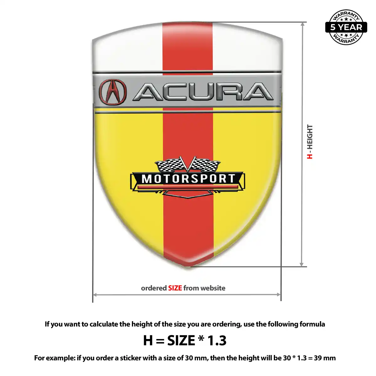 Acura Emblem Badge Logo Signature Grade