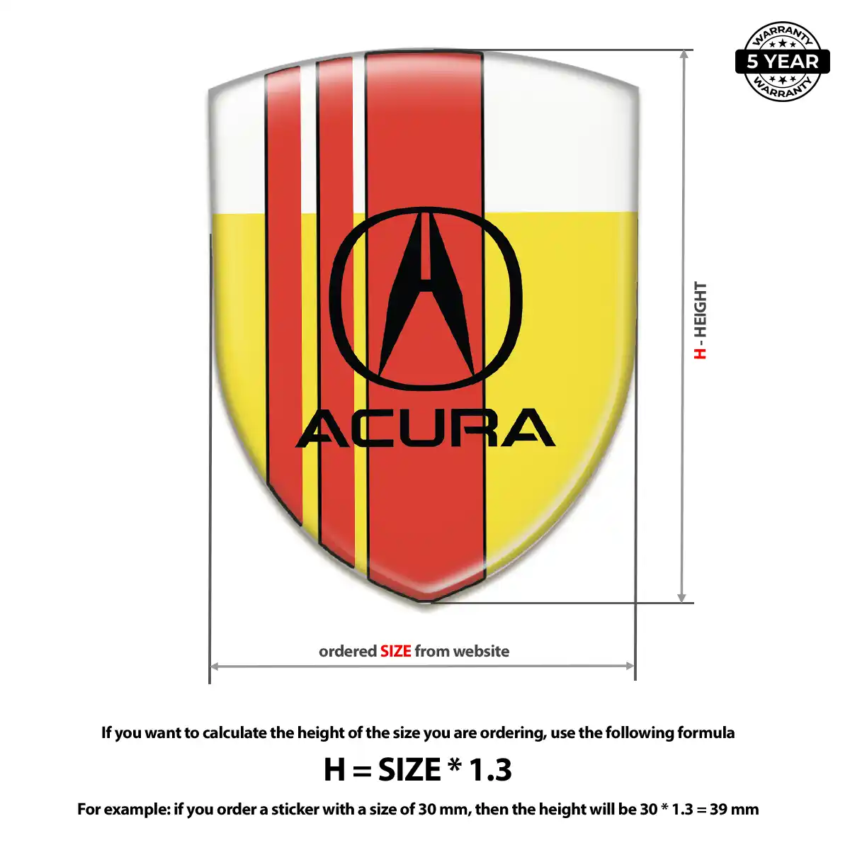 Acura Emblem Badge Noble Edition