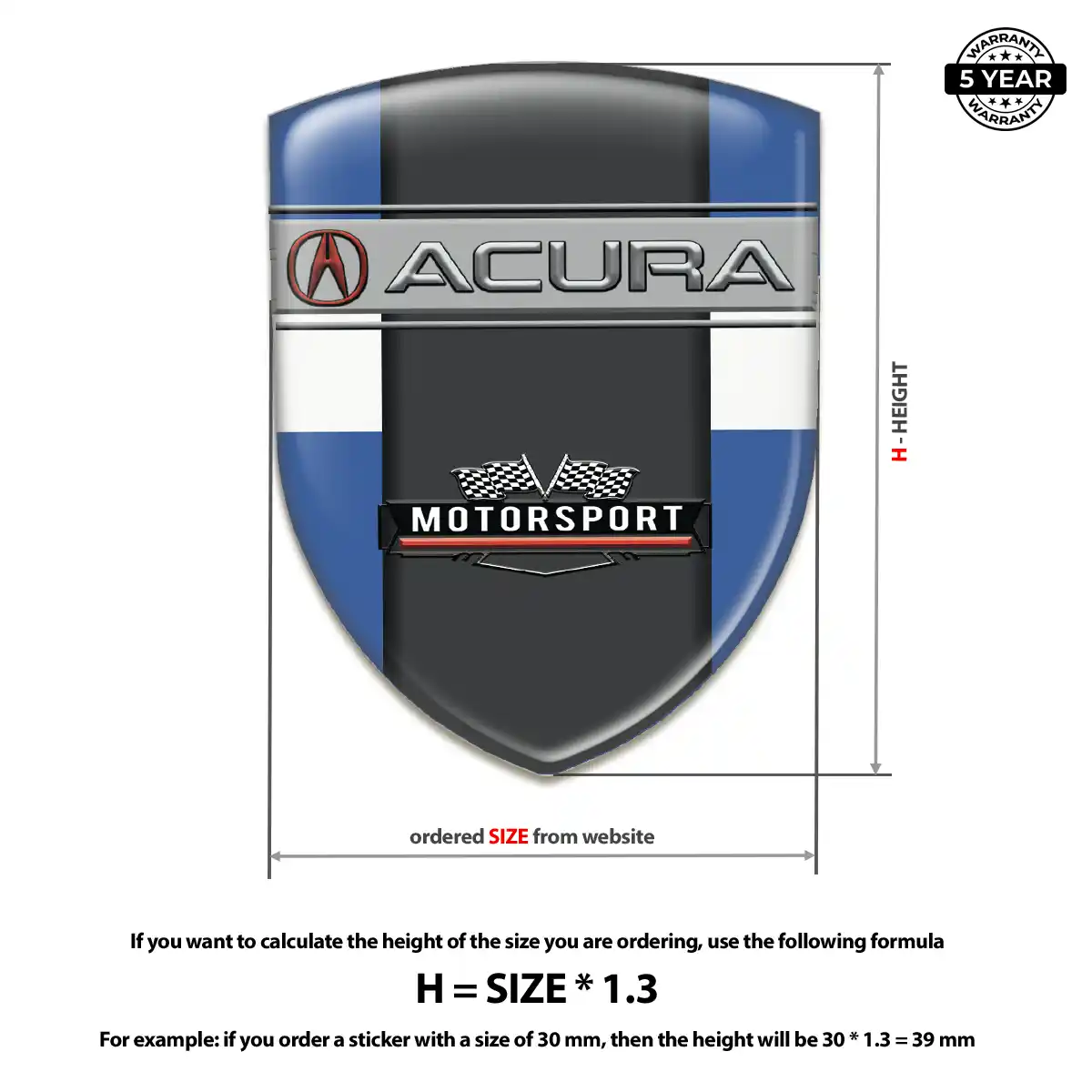Acura Emblem Badge Opulent Line