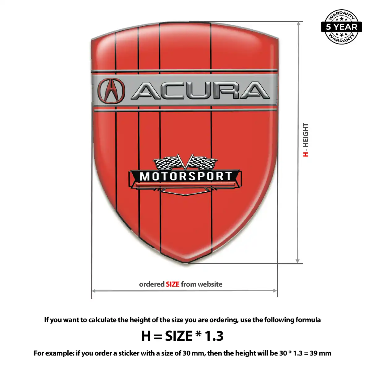 Acura Emblem Badge Prestige Line